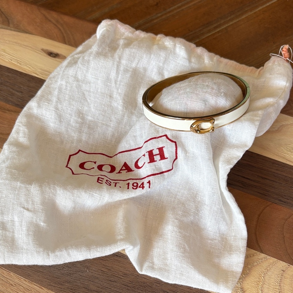 Coach Ivory and Gold Bracelet